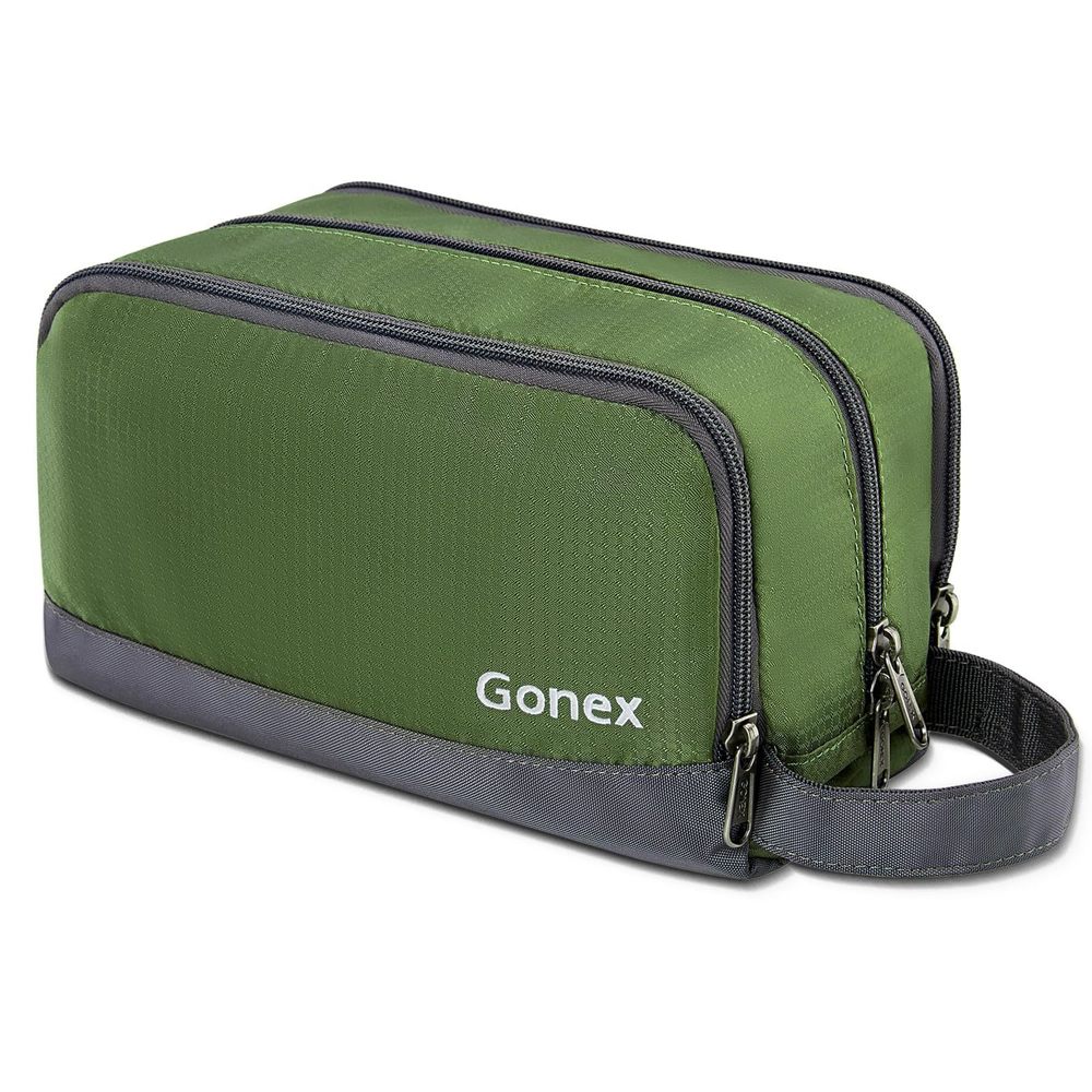 Travel Toiletry Bag Nylon, Dopp Kit Shaving Bag Toiletry Organizer Olive Green🦒